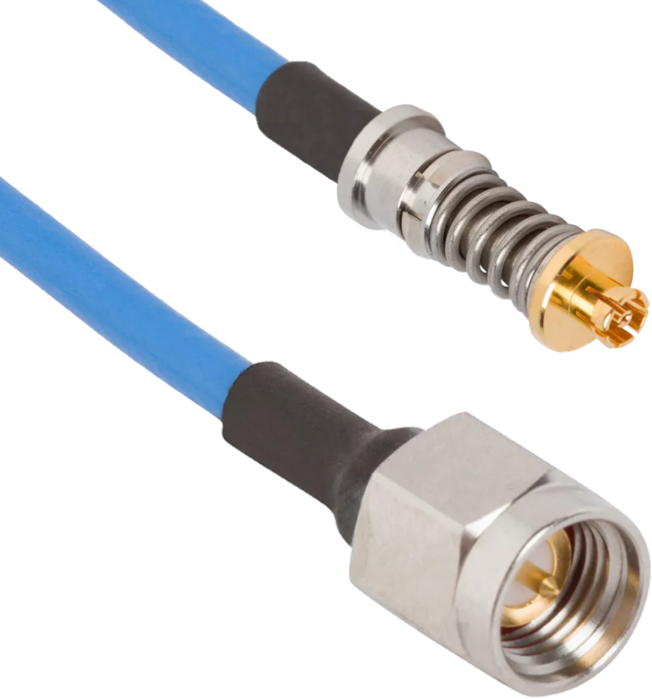 SMPM Female VITA 67.3 to SMA Male 18" Cable Assembly for .085 Cable 7032-7434-180